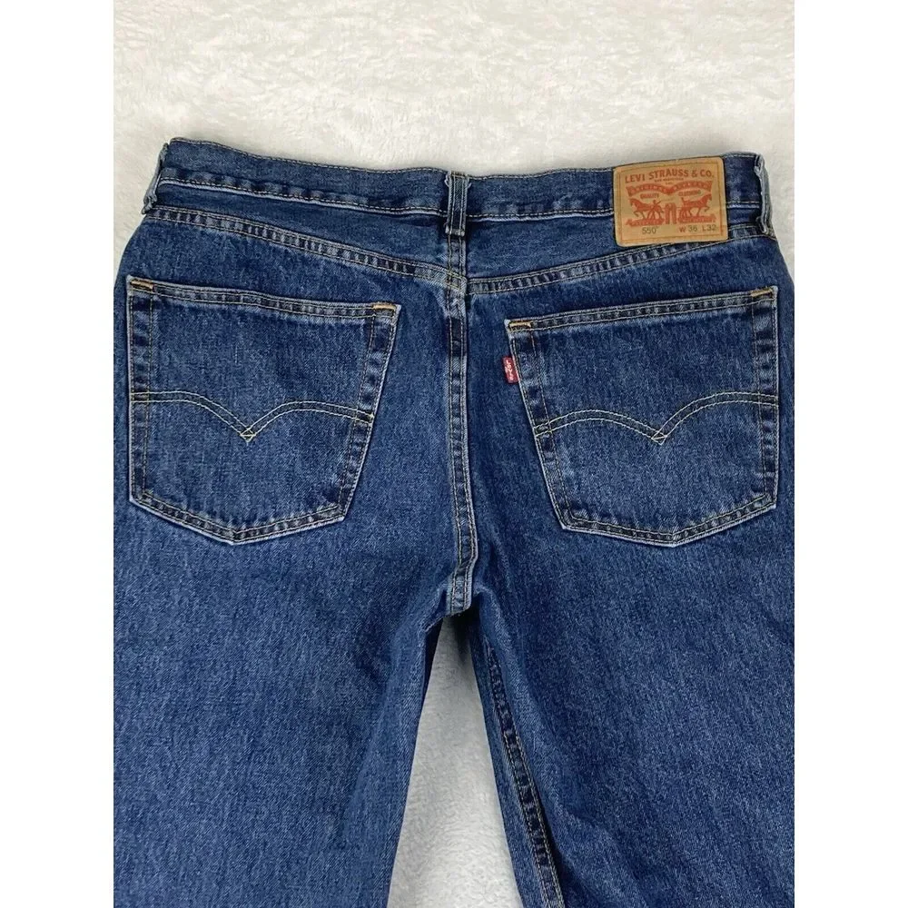 Levi's 550 Jeans‎ Mens Blue Mid Rise Size 36x32